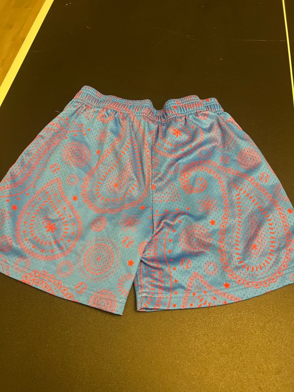 baseball.lifestyle.101 blue pink.boys paisley.shorts - Picture 2 of 3